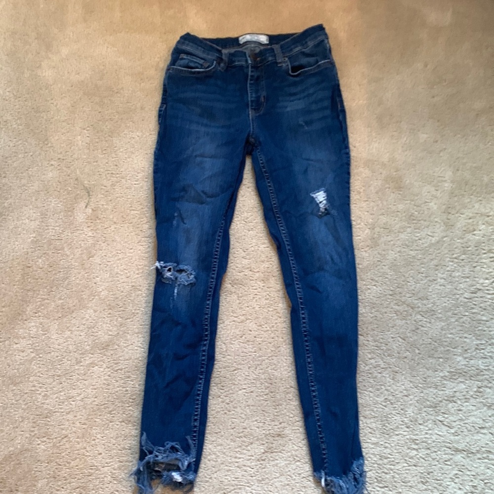 Free People Fringe Skinny Jeans